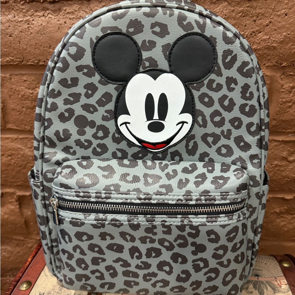 Mickey Mouse Gray‎ Leopard Kids Backpack